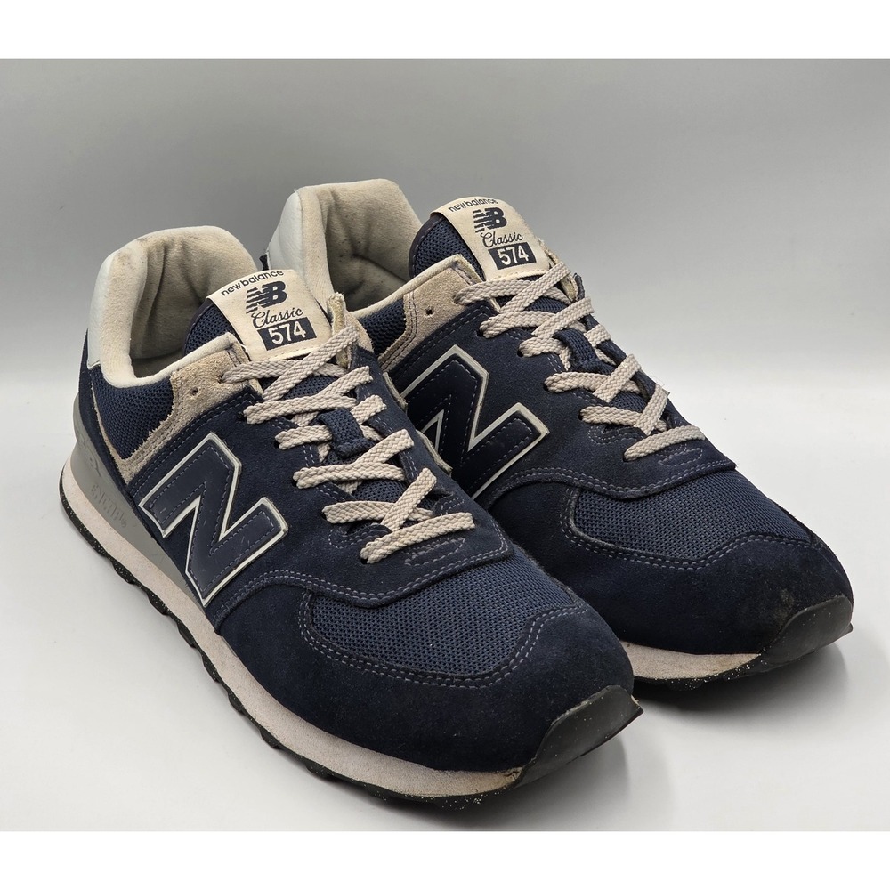 New Balance 574 Core Navy ML574EVN Mens Size 12 Navy White Sneakers